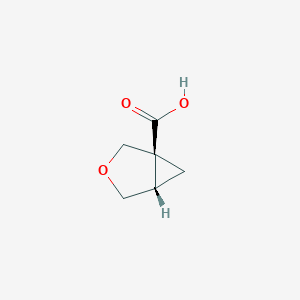 molecular formula C6H8O3 B8146820 (1S,5S)-3-oxabicyclo[3.1.0]hexane-1-carboxylic acid 