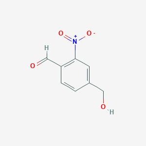 molecular formula C8H7NO4 B8146828 4-(Hydroxymethyl)-2-nitrobenzaldehyde 