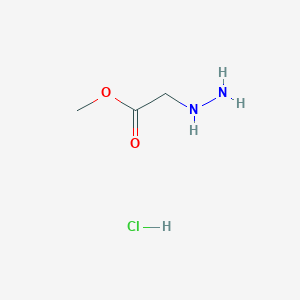 molecular formula C3H9ClN2O2 B8146835 Methyl 2-hydrazinylacetate hydrochloride CAS No. 39753-78-1