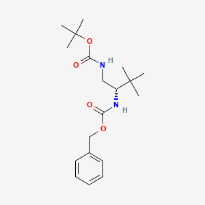 molecular formula C19H30N2O4 B8146886 (S)-Benzyl tert-butyl (3,3-dimethylbutane-1,2-diyl)dicarbamate 
