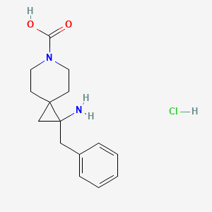 1-Amino-1-benzyl-6-azaspiro[2.5]octane-6-carboxylic acid hydrochloride