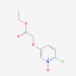 molecular formula C9H10ClNO4 B8146923 2-Chloro-5-(2-ethoxy-2-oxoethoxy)pyridine 1-oxide 