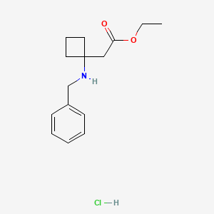 Ethyl 2-(1-(benzylamino)cyclobutyl)acetate hydrochloride