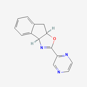 molecular formula C14H11N3O B8146994 (3aS,8aR)-2-(Pyrazin-2-yl)-3a,8a-dihydro-8H-indeno[1,2-d]oxazole 