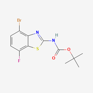 molecular formula C12H12BrFN2O2S B8147027 tert-Butyl (4-bromo-7-fluorobenzo[d]thiazol-2-yl)carbamate 