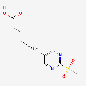 6-(2-(Methylsulfonyl)pyrimidin-5-yl)hex-5-ynoic acid