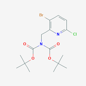 Di-tert-butyl ((3-bromo-6-chloropyridin-2-yl)methyl)iminodicarbonate