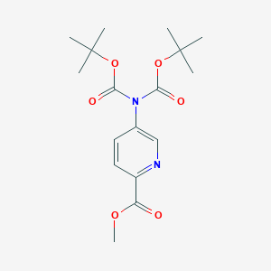 molecular formula C17H24N2O6 B8147119 Methyl 5-(bis((1,1-dimethylethoxy)carbonyl)amino)-2-pyridinecarboxylate 