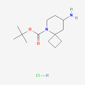 molecular formula C13H25ClN2O2 B8147132 tert-Butyl 8-amino-5-azaspiro[3.5]nonane-5-carboxylate hydrochloride 