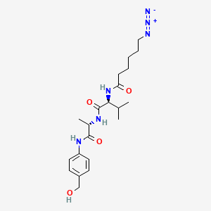 molecular formula C21H32N6O4 B8147195 6-Azidohexanoyl-Val-Ala-PAB-OH 