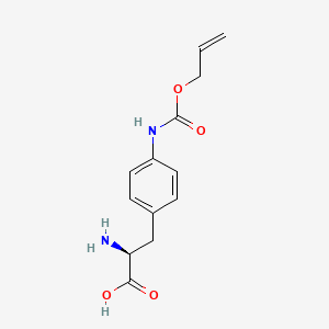molecular formula C13H16N2O4 B8147255 4-(Allyloxycarbonylamino)-L-phenylalanine 