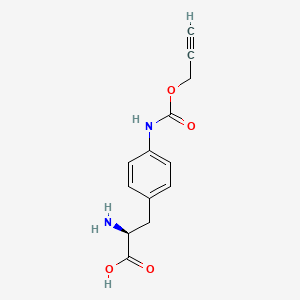 molecular formula C13H14N2O4 B8147259 (2S)-2-amino-3-[4-(prop-2-ynoxycarbonylamino)phenyl]propanoic acid 