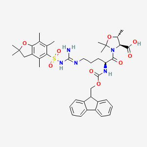 (4S,5R)-3-[(2S)-5-[[amino-[(2,2,4,6,7-pentamethyl-3H-1-benzofuran-5-yl)sulfonylamino]methylidene]amino]-2-(9H-fluoren-9-ylmethoxycarbonylamino)pentanoyl]-2,2,5-trimethyl-1,3-oxazolidine-4-carboxylic acid