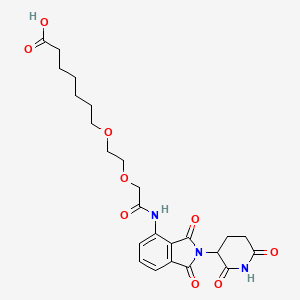 7-(2-(2-((2-(2,6-Dioxopiperidin-3-yl)-1,3-dioxoisoindolin-4-yl)amino)-2-oxoethoxy)ethoxy)heptanoic acid