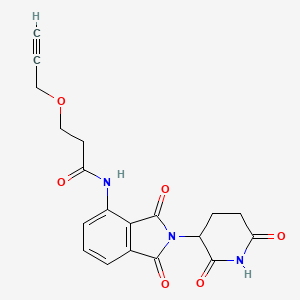 molecular formula C19H17N3O6 B8147357 N-[2-(2,6-dioxopiperidin-3-yl)-1,3-dioxoisoindol-4-yl]-3-prop-2-ynoxypropanamide 