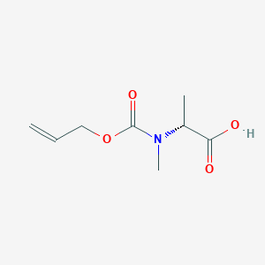 molecular formula C8H13NO4 B8147415 N-Methyl-N-[(2-propen-1-yloxy)carbonyl]-D-alanine 