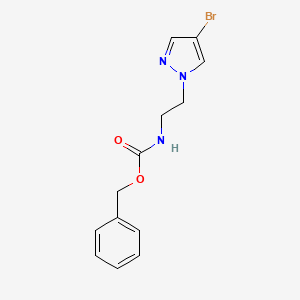 [2-(4-Bromo-pyrazol-1-yl)-ethyl]-carbamic acid benzyl ester