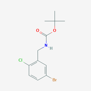 molecular formula C12H15BrClNO2 B8147474 Tert-butyl 5-bromo-2-chlorobenzylcarbamate 