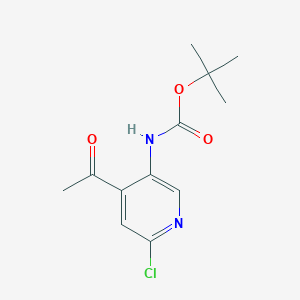 tert-butyl N-(4-acetyl-6-chloro-3-pyridyl)carbamate