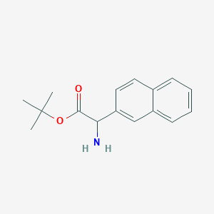 molecular formula C16H19NO2 B8147540 Tert-butyl 2-amino-2-(naphthalen-2-yl)acetate 