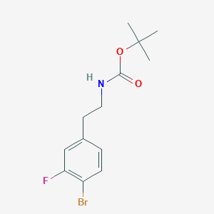 molecular formula C13H17BrFNO2 B8147634 tert-Butyl 4-bromo-3-fluorophenethylcarbamate 