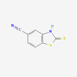 molecular formula C8H4N2S2 B8147647 2-Thioxo-2,3-dihydrobenzothiazole-5-carbonitrile 