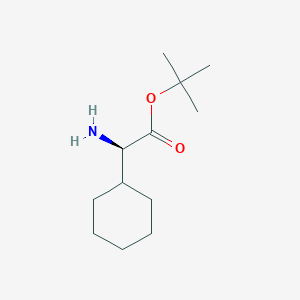 molecular formula C12H23NO2 B8147719 (R)-tert-Butyl 2-amino-2-cyclohexylacetate 