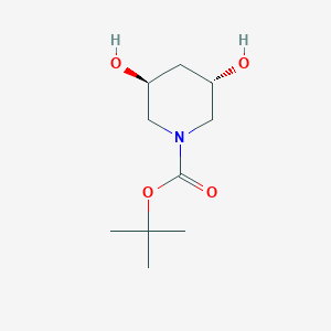 molecular formula C10H19NO4 B8147727 tert-Butyl (3S,5S)-3,5-dihydroxypiperidine-1-carboxylate 