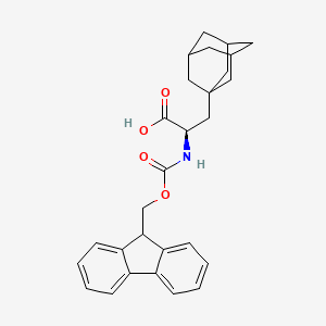 molecular formula C28H31NO4 B8147778 (2R)-3-(1-adamantyl)-2-(9H-fluoren-9-ylmethoxycarbonylamino)propanoic acid 
