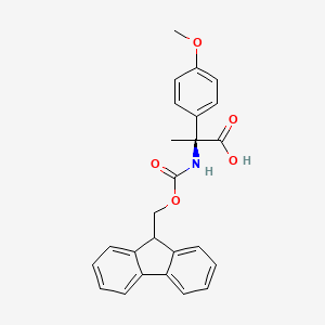 molecular formula C25H23NO5 B8147795 (2S)-2-(9H-fluoren-9-ylmethoxycarbonylamino)-2-(4-methoxyphenyl)propanoic acid 