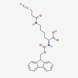 molecular formula C26H28N2O5 B8147804 Fmoc-D-Lys(pentynoyl)-OH 