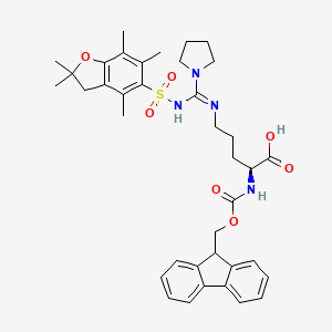 molecular formula C38H46N4O7S B8147835 Fmoc-Arg(Pyrrodine, Pbf)-OH 