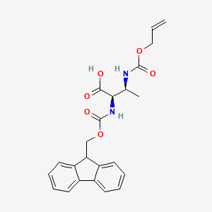 molecular formula C23H24N2O6 B8147839 (2R,3S)-2-(9H-fluoren-9-ylmethoxycarbonylamino)-3-(prop-2-enoxycarbonylamino)butanoic acid 