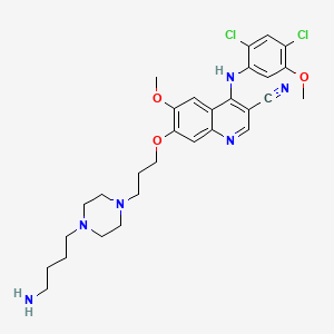7-[3-[4-(4-Aminobutyl)piperazin-1-yl]propoxy]-4-(2,4-dichloro-5-methoxyanilino)-6-methoxyquinoline-3-carbonitrile