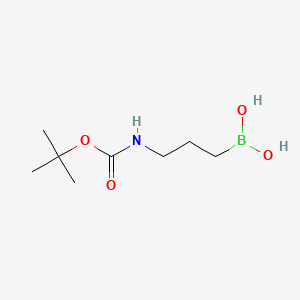 molecular formula C8H18BNO4 B8147927 (3-((tert-Butoxycarbonyl)amino)propyl)boronic acid 