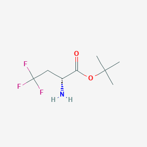 molecular formula C8H14F3NO2 B8147973 tert-butyl (2R)-2-amino-4,4,4-trifluorobutanoate 