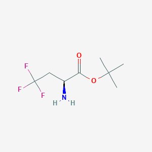 molecular formula C8H14F3NO2 B8147981 tert-butyl (2S)-2-amino-4,4,4-trifluorobutanoate 