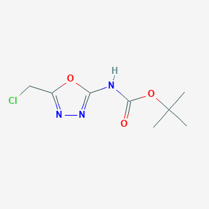 molecular formula C8H12ClN3O3 B8147986 Tert-butyl (5-(chloromethyl)-1,3,4-oxadiazol-2-yl)carbamate 
