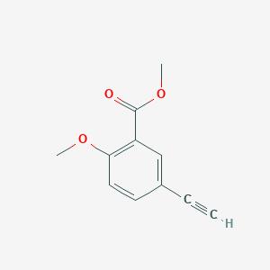 molecular formula C11H10O3 B8147987 Methyl 5-ethynyl-2-methoxybenzoate 