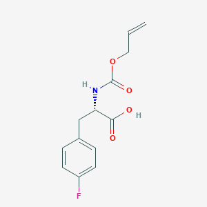 molecular formula C13H14FNO4 B8148018 (S)-2-(((allyloxy)carbonyl)amino)-3-(4-fluorophenyl)propanoic acid 