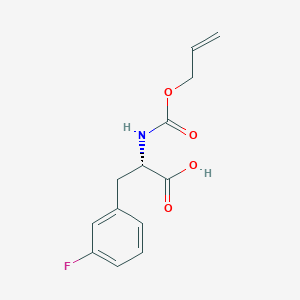molecular formula C13H14FNO4 B8148023 (S)-2-(((allyloxy)carbonyl)amino)-3-(3-fluorophenyl)propanoic acid 