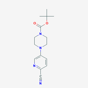 molecular formula C15H20N4O2 B8148044 Tert-butyl 4-(6-cyanopyridin-3-yl)piperazine-1-carboxylate 