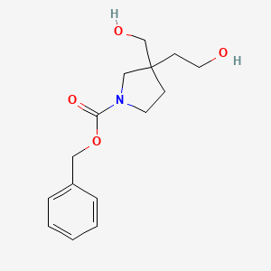molecular formula C15H21NO4 B8148062 Benzyl 3-(2-hydroxyethyl)-3-(hydroxymethyl)pyrrolidine-1-carboxylate 