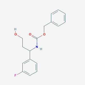 molecular formula C17H18FNO3 B8148129 Benzyl (1-(3-fluorophenyl)-3-hydroxypropyl)carbamate 