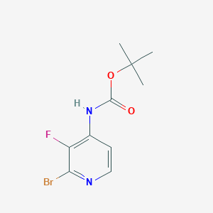 molecular formula C10H12BrFN2O2 B8148140 Tert-butyl (2-bromo-3-fluoropyridin-4-yl)carbamate 