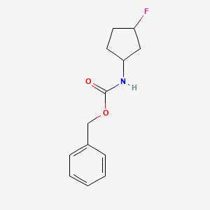 molecular formula C13H16FNO2 B8148159 Cis-benzyl (3-fluorocyclopentyl)carbamate 