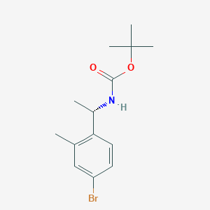 molecular formula C14H20BrNO2 B8148168 (S)-[1-(4-Bromo-2-methyl-phenyl)-ethyl]-carbamic acid tert-butyl ester 