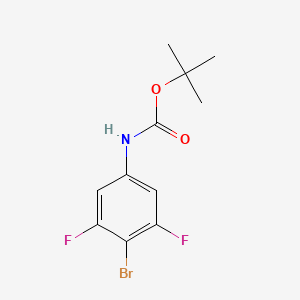 molecular formula C11H12BrF2NO2 B8148195 tert-butyl N-(4-bromo-3,5-difluorophenyl)carbamate 