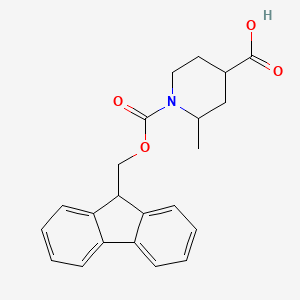 molecular formula C22H23NO4 B8148203 1-(((9H-Fluoren-9-yl)methoxy)carbonyl)-2-methylpiperidine-4-carboxylic acid 