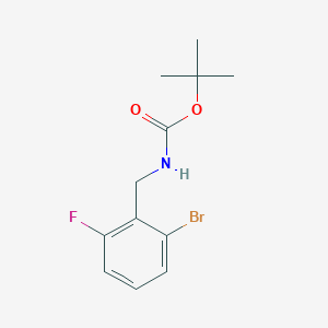 molecular formula C12H15BrFNO2 B8148232 tert-Butyl 2-bromo-6-fluorobenzylcarbamate 